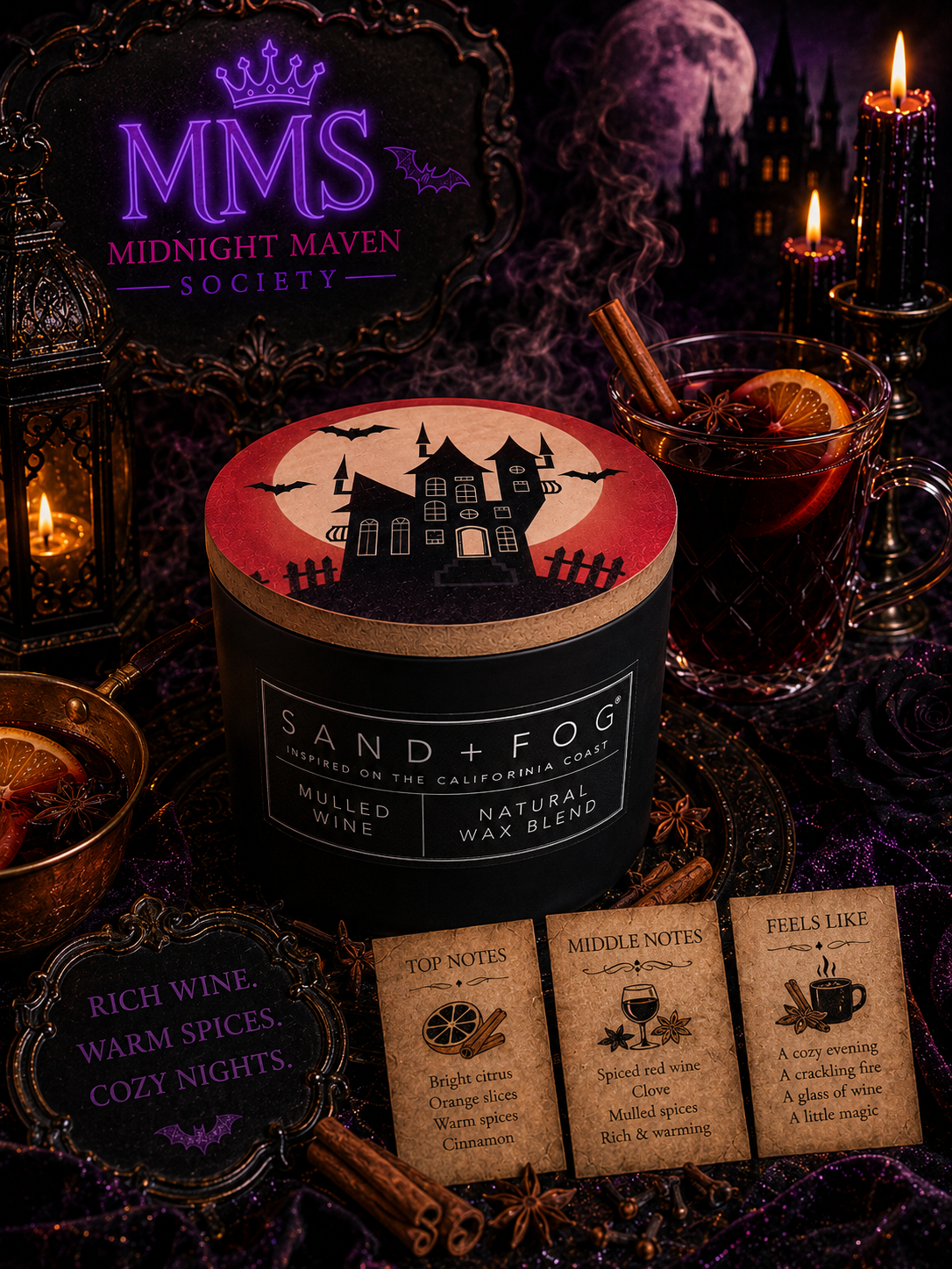 Sand + Fog Limited Halloween Edition "Mulled Wine" Scented Candle